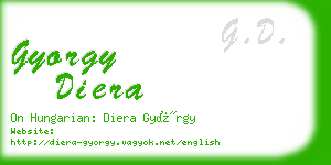 gyorgy diera business card